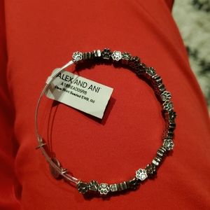 Alex and Ani paw print beaded bangle